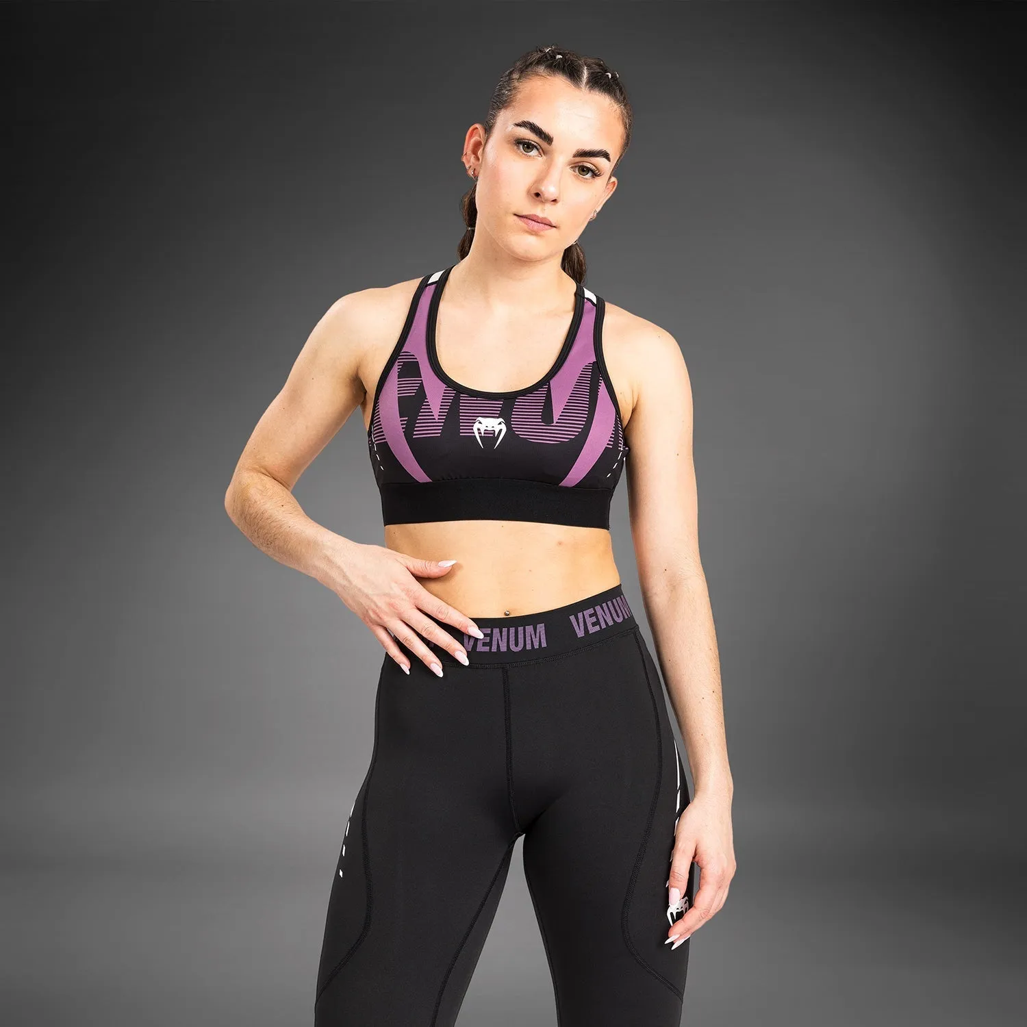 Venum Adrenaline Women??s Sports Bra - Purple Non-Irritating Fabric Soft Design