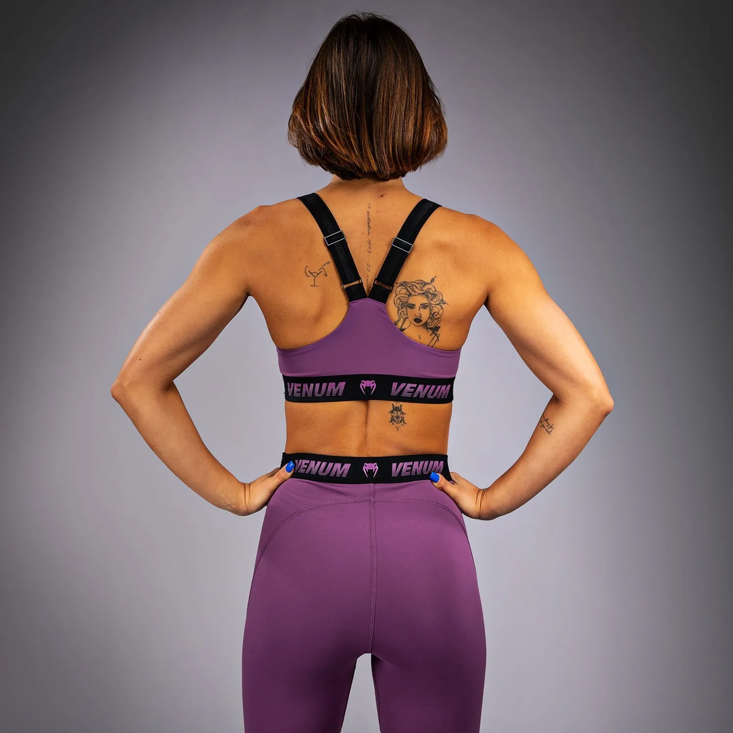 Geometric workout gear Venum Elevate Women Sports Bra - Liliac