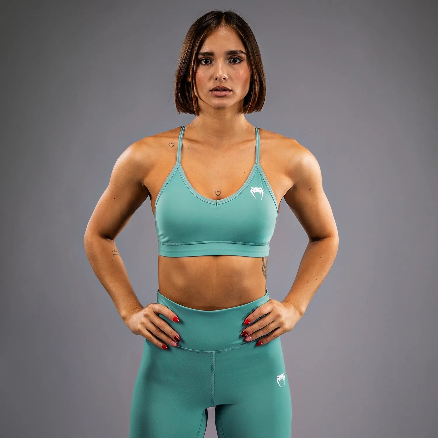 Venum Essential Women's Low Impact Sports Bra - Aqua Green Comfortable Design