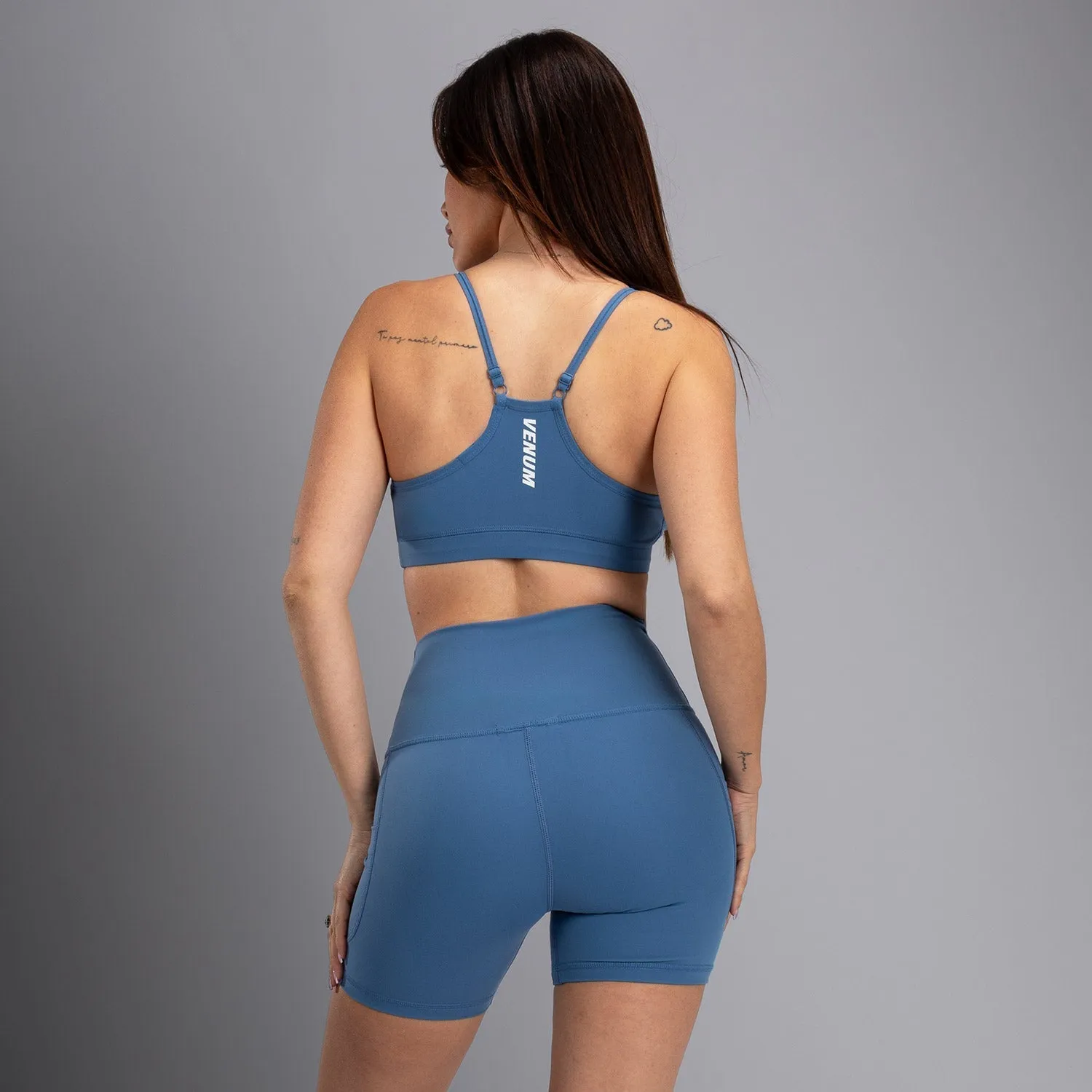 Venum Essential Women's Low Impact Sports Bra - Storm Blue Polyester active clothing Glued seams