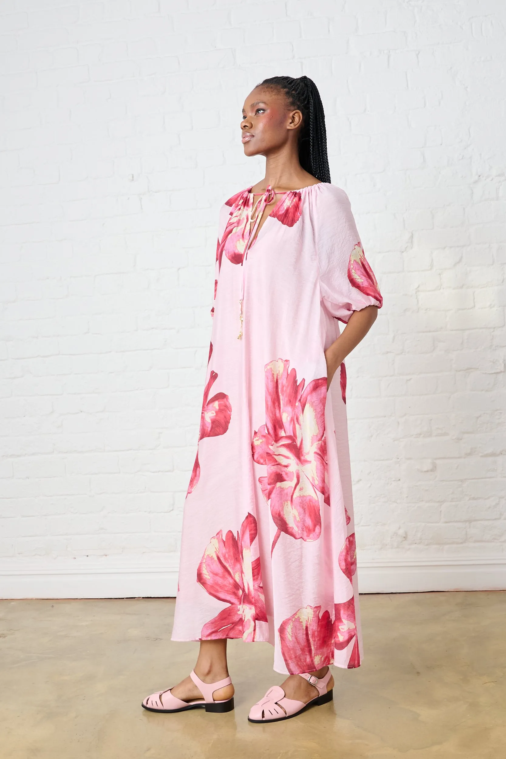 Smart and Elegant The Maxi Flow Tunic in Soft Bloom