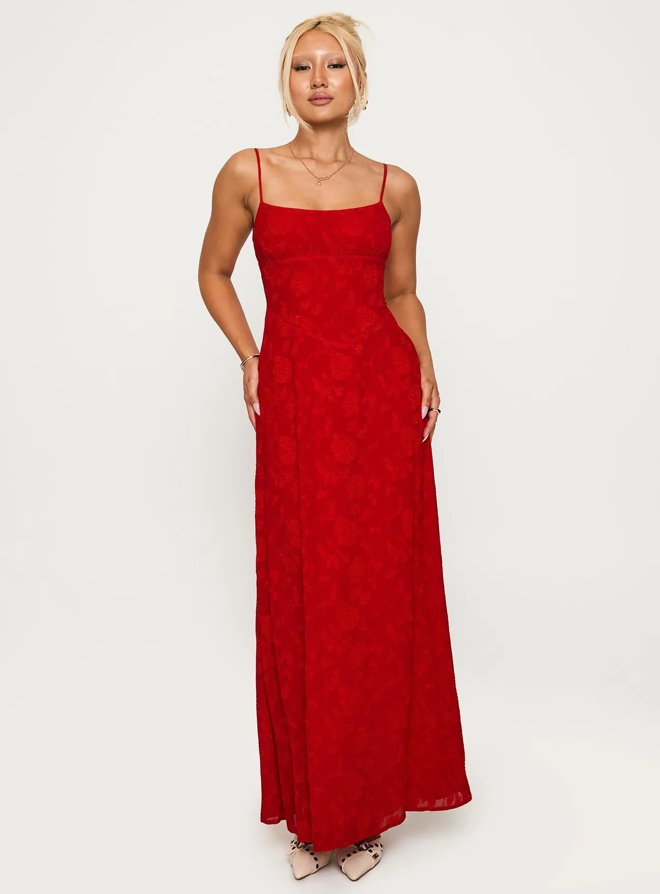 South Of France Maxi Dress Red Soul Warm