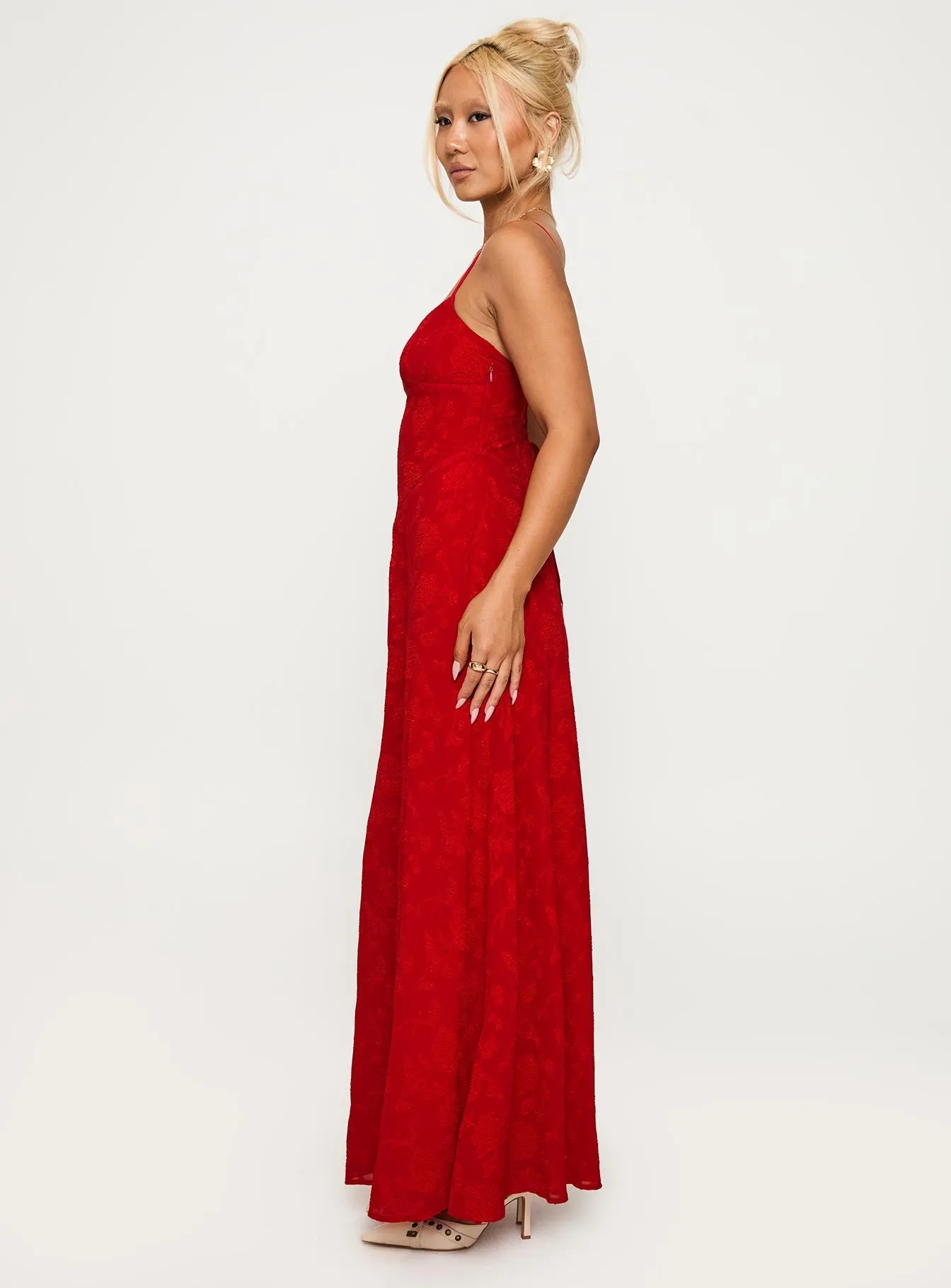 Perfect For Work All-season garment South Of France Maxi Dress Red