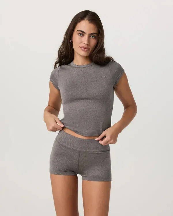 Vuori Womens Shirt Halo Baby Tee No Shrink Fabric Textured Surface