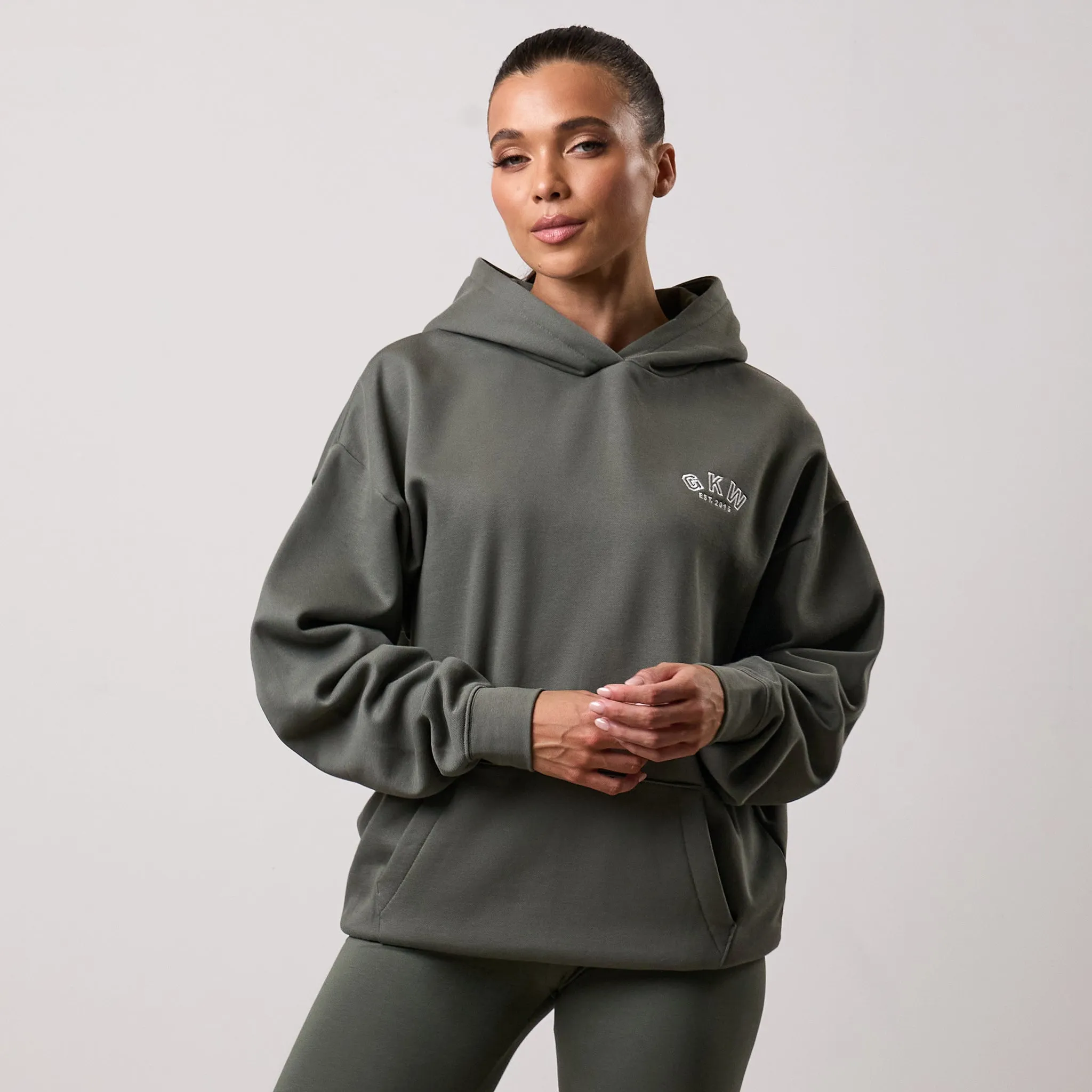 product hook practicality GKW Relaxed Fit Hood - Dusk Green