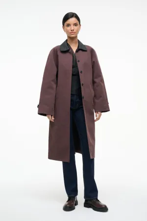 JONAH LONG COAT | EARTH Convertible Features Two Tone Design