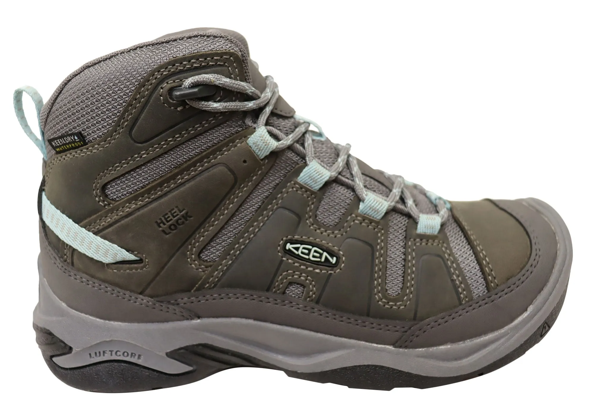 Keen Circadia Mid Waterproof Womens Leather Wide Fit Hiking Boots Dynamic Arch Frame