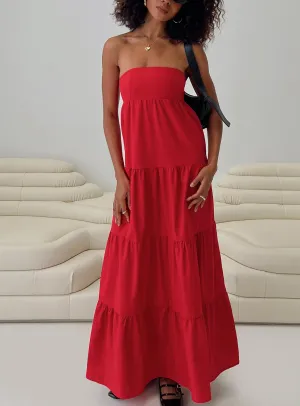 Kazia Maxi Dress Red Chic Vibe