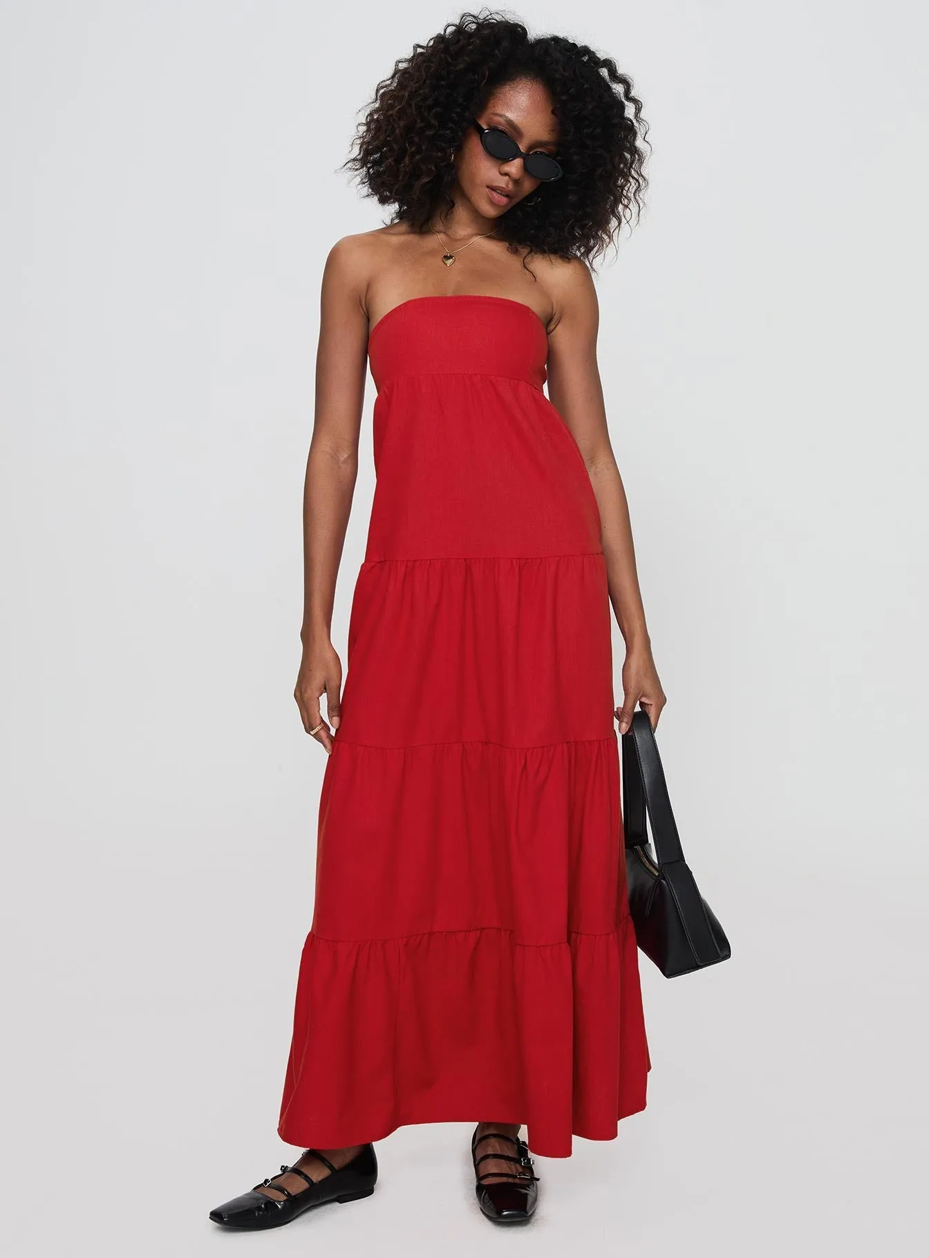 Inner lining Mood Friendly Kazia Maxi Dress Red