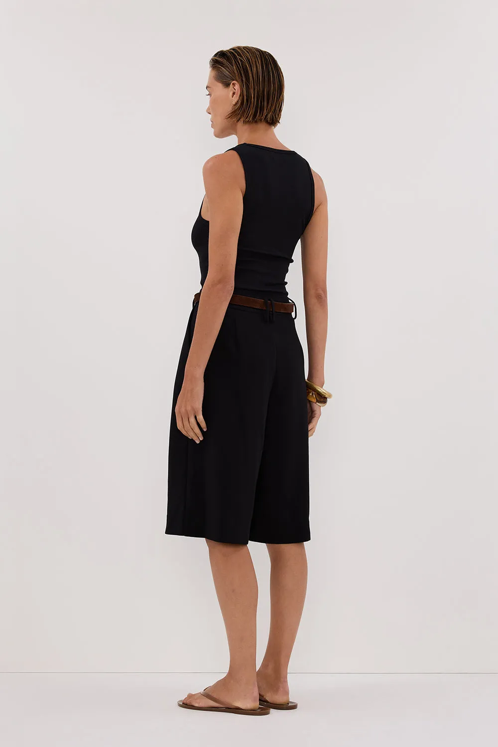 Stretchy Hemline WESTWOOD BLACK BERMUDA SHORT