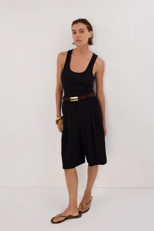 Fresh Look Reflective Trim Detail WESTWOOD BLACK BERMUDA SHORT