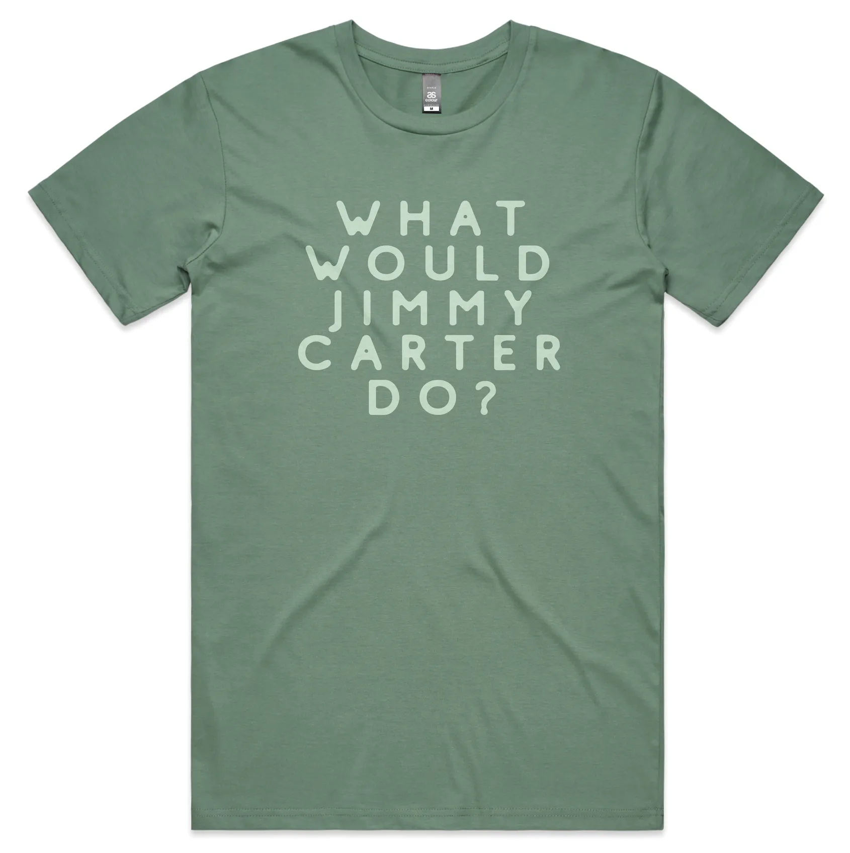 What Would Jimmy Carter Do? - T-shirt (Sage) Flexible Waist Neutral Color