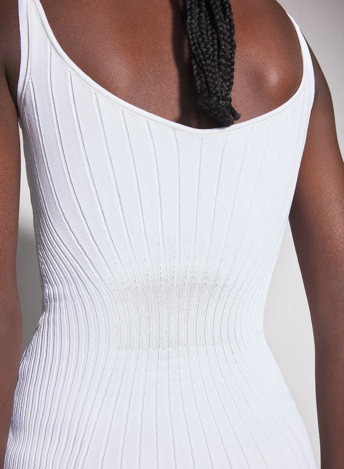 white sculpting knit dress Urban appeal Tiered Skirt