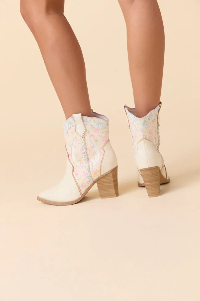 Whitley Floral Western Boot Quick Drying Cold Climate Pull-on style