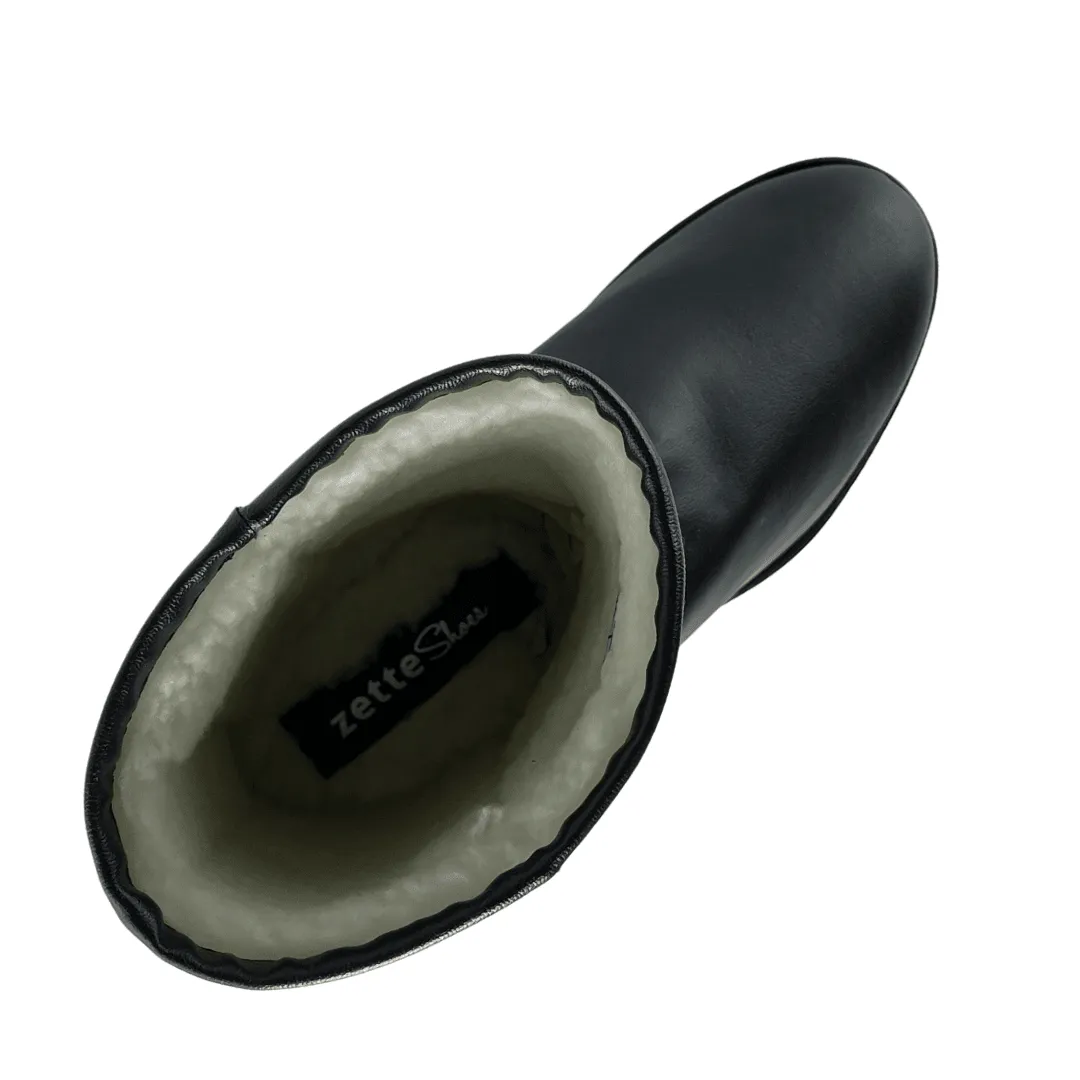 'Willow' corn-leather ?? high-quality fur-lined slipper boot - black Long Last Athletic Wear