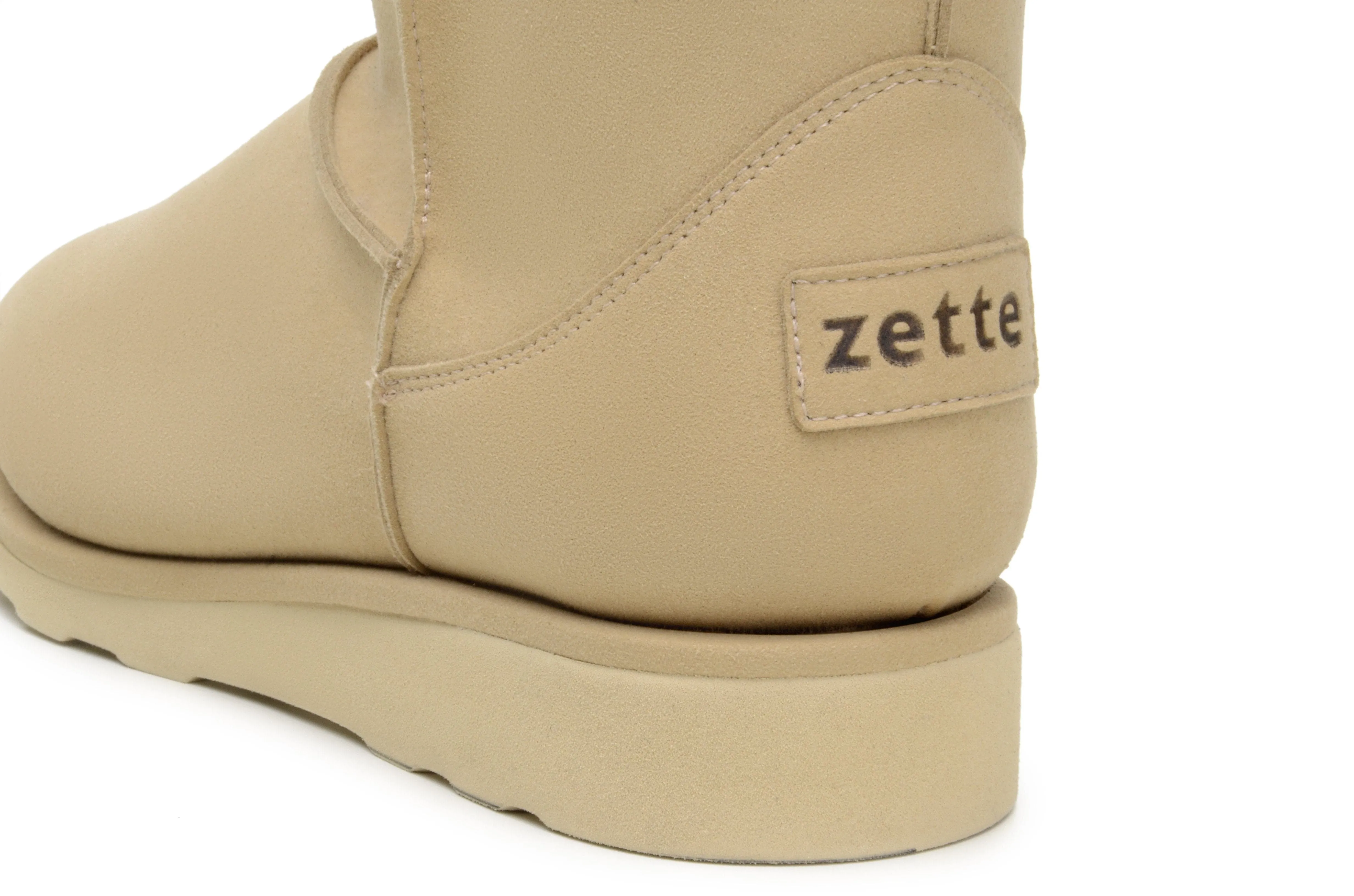 'Willow' high-quality fur-lined slipper boot - beige Rough Trail