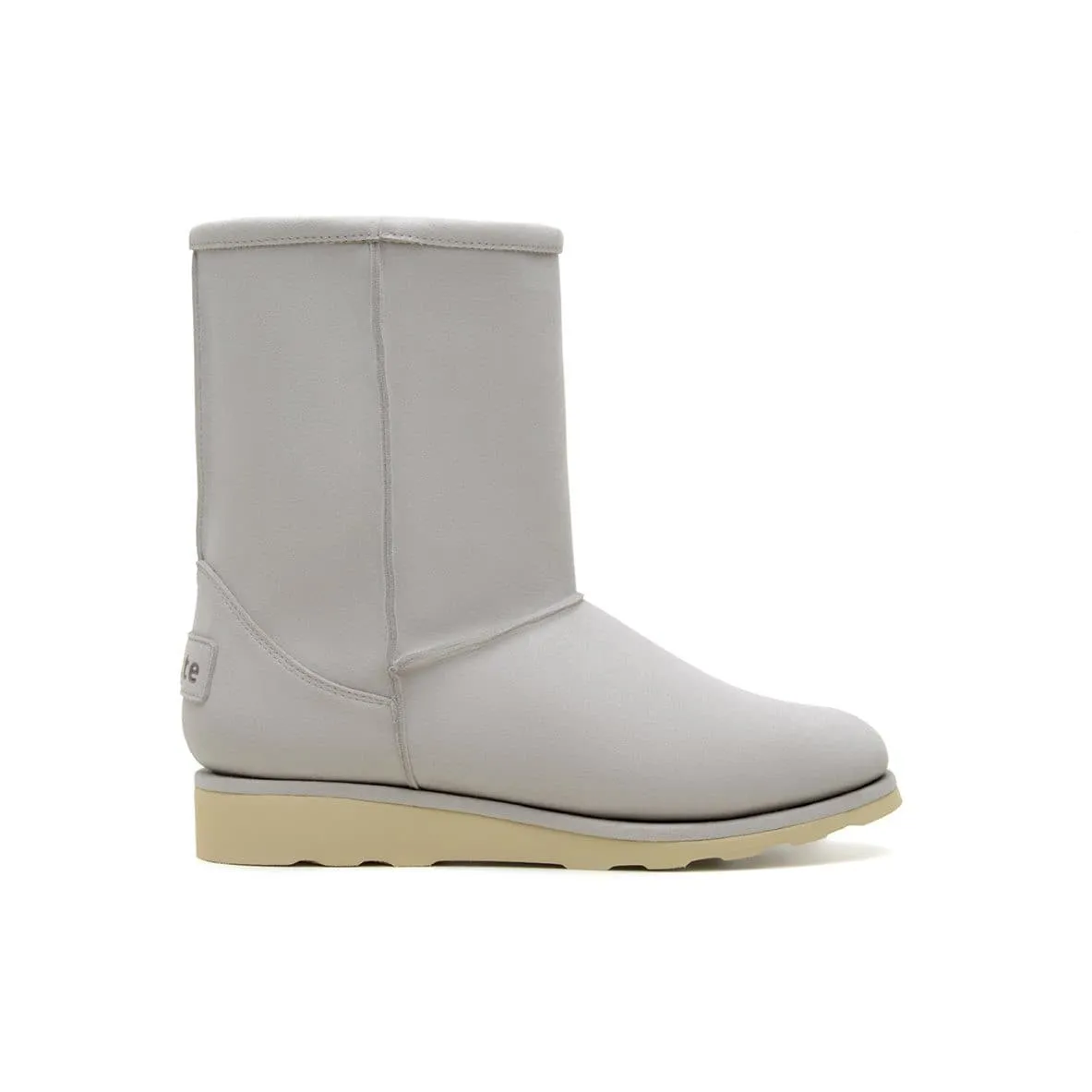 Tear Resistant Upper MachineWashable 'Willow' high-quality fur-lined slipper boot - silver