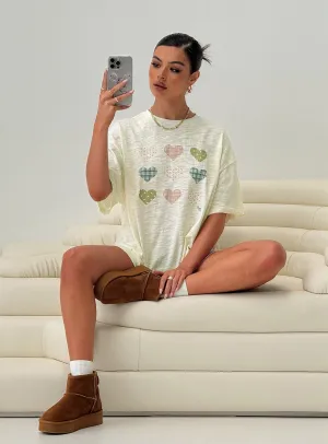 Heart Strong Nightie Sleep Dress Multi Eco-Lining