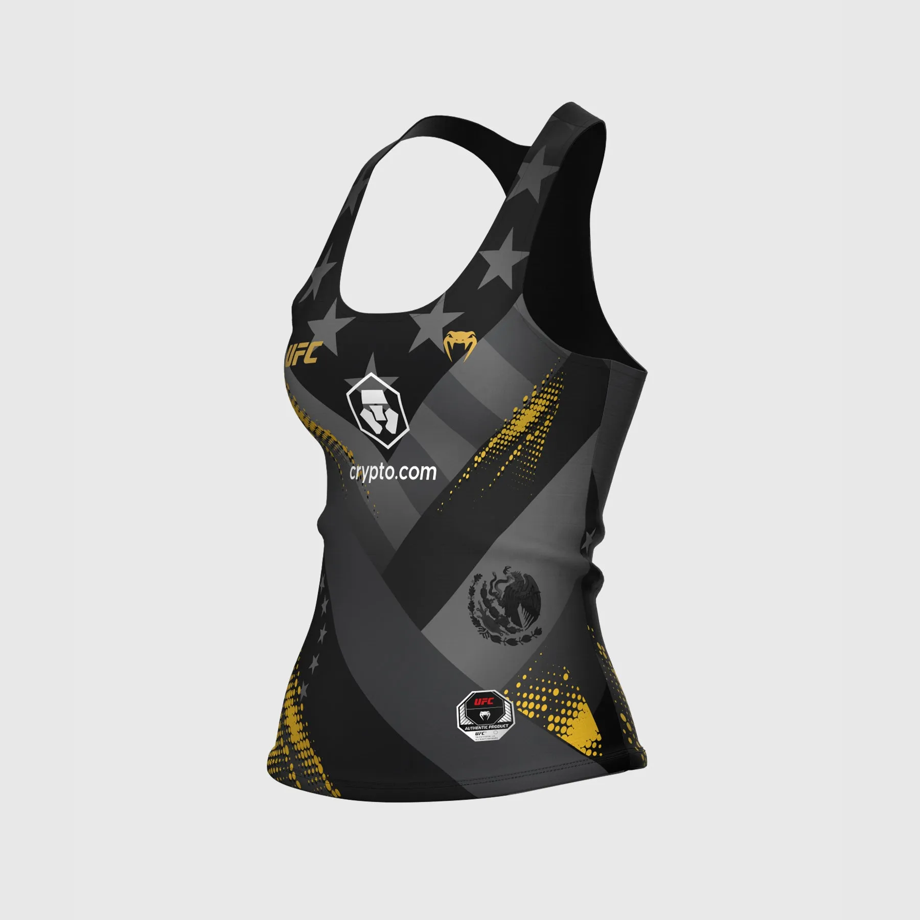 Women??s UFC Unrivaled by Venum Black Julianna Pe?a Sports Long Bra Collared