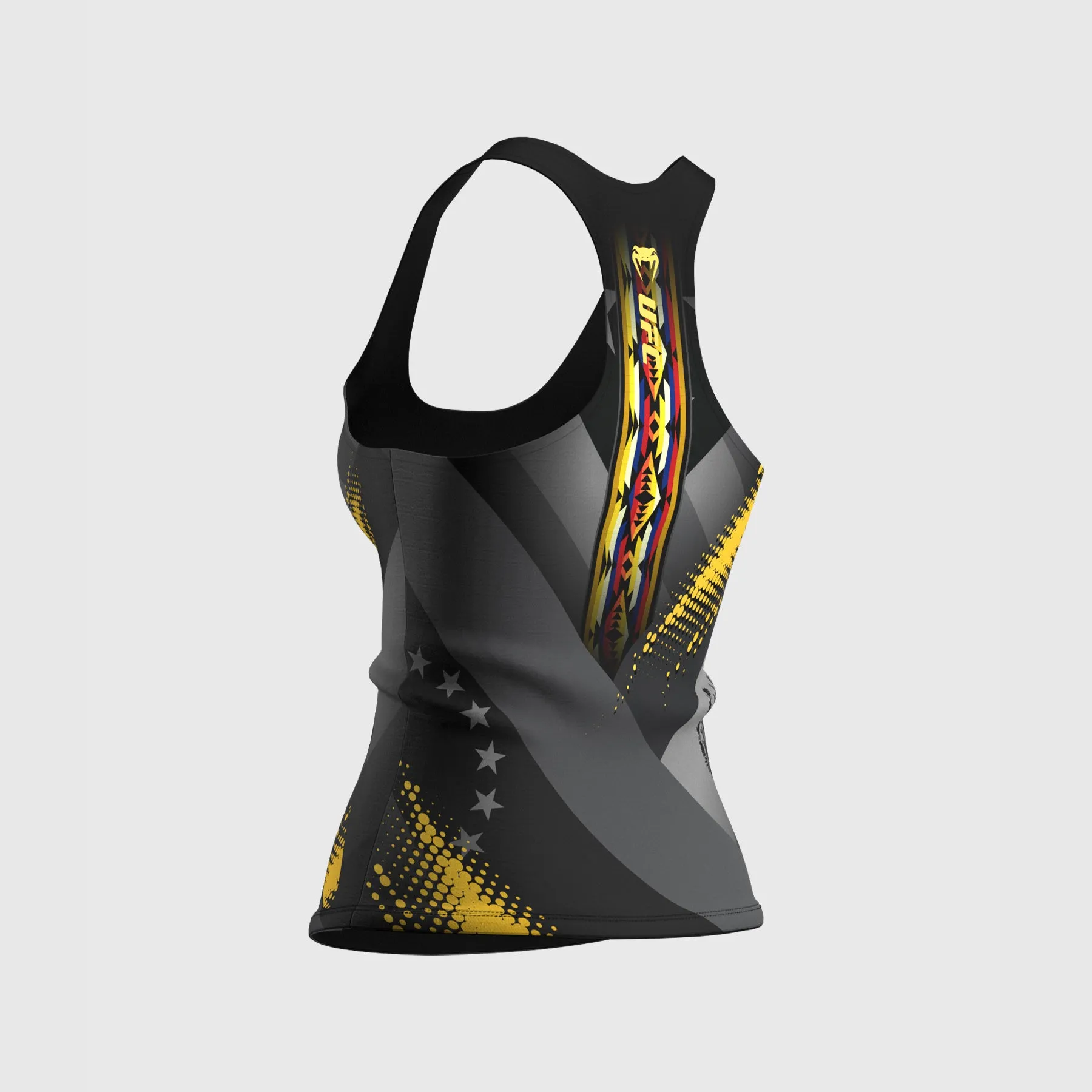 Women??s UFC Unrivaled by Venum Black Julianna Pe?a Sports Long Bra Flexible Fabric Adjustable support