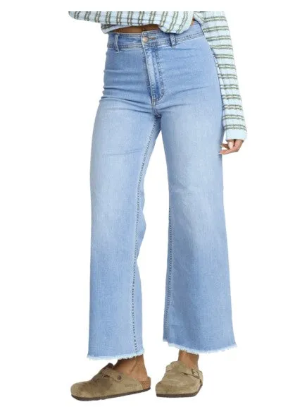 Trendy Vibe Urban Fit Billabong Womens Jeans Free Fall Indigo Wide-Leg