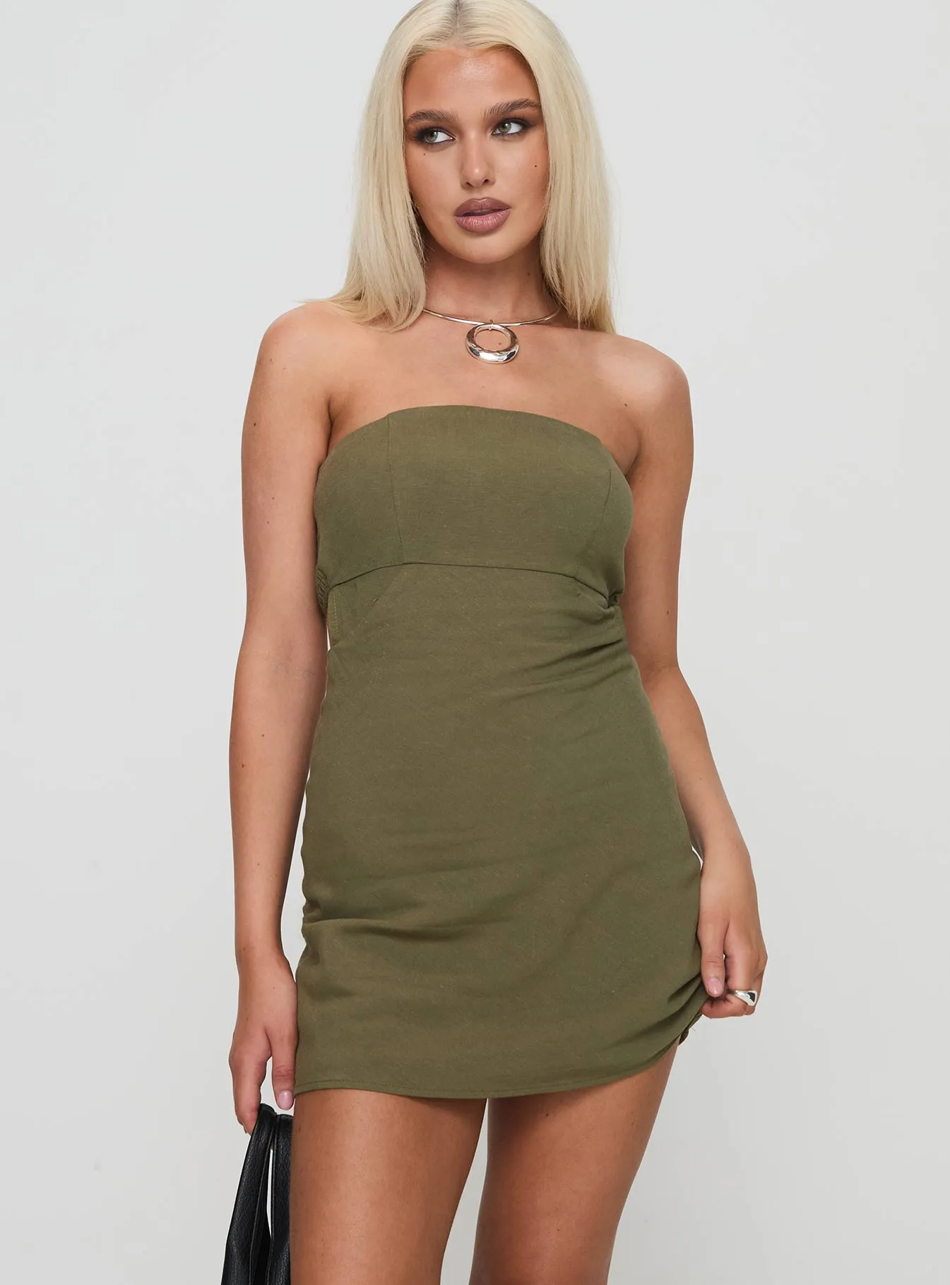 Yahir Mini Dress Sage Sunset Scene Soft and Chic