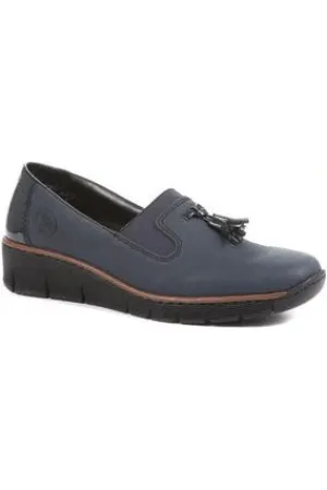 Rieker ladies slip on shoe 53751-14 navy Hygiene Coating