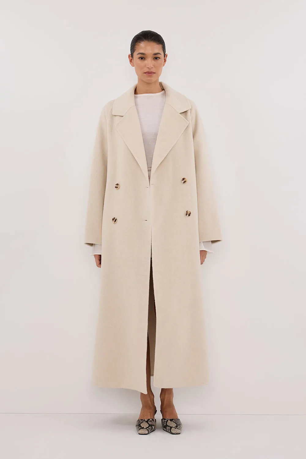 YORK BONE OVERSIZED WOOL COAT NonIrritatingLining