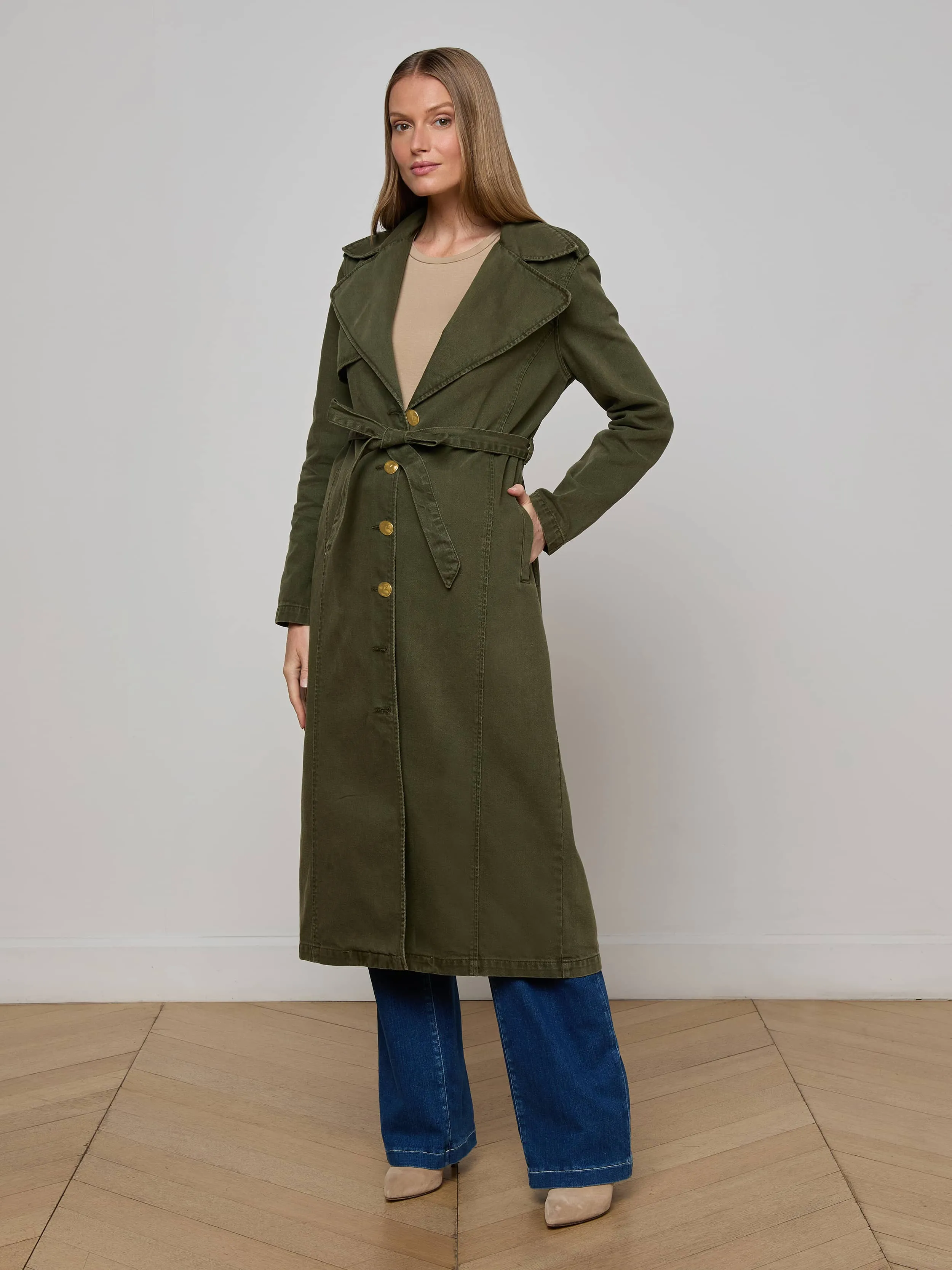 Zavia Jean Trench Coat Lightweight Feel