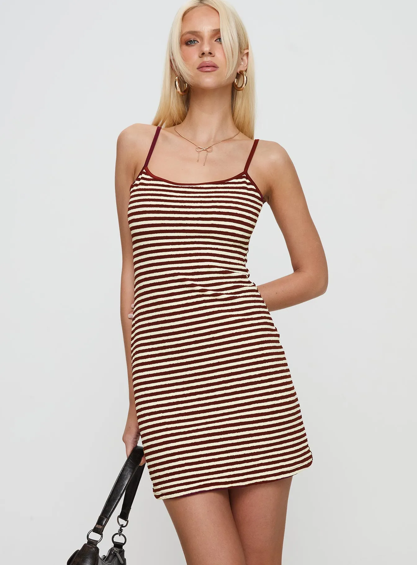 Low-Waist Zody Mini Dress Red / Cream